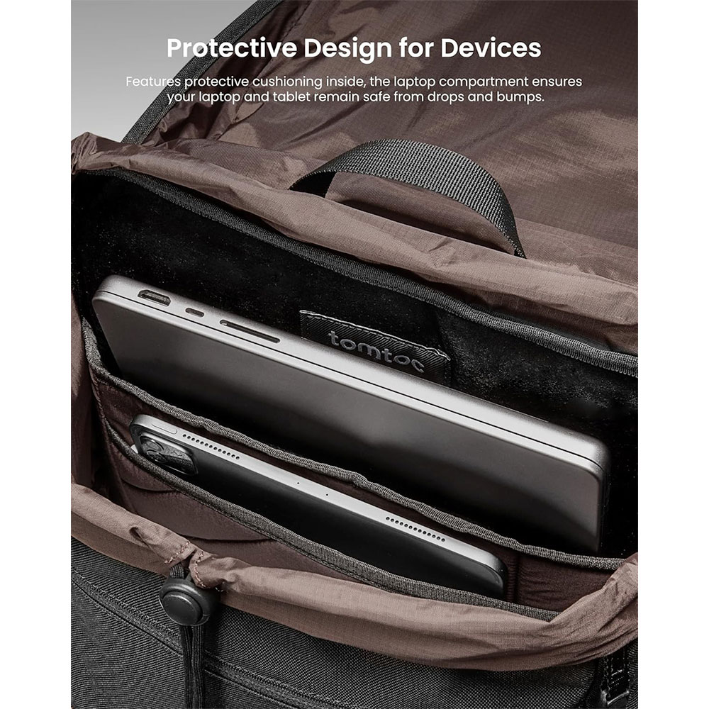 TomToc batoh Vintpack TA1 22L - Black