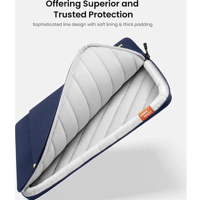 Tomtoc puzdro Recycled Sleeve with Pouch pre Macbook Pro 14" M1/M2/M3/M4 - Navy Blue