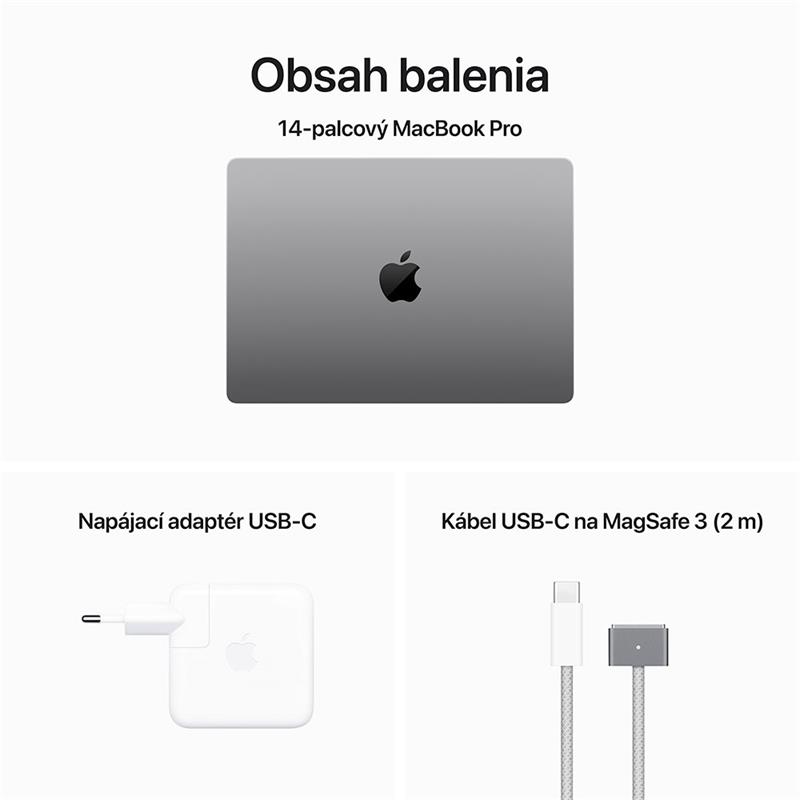 MacBook Pro 14" Apple M3 8C CPU 10C GPU 8GB 1TB Kozmický sivý SK