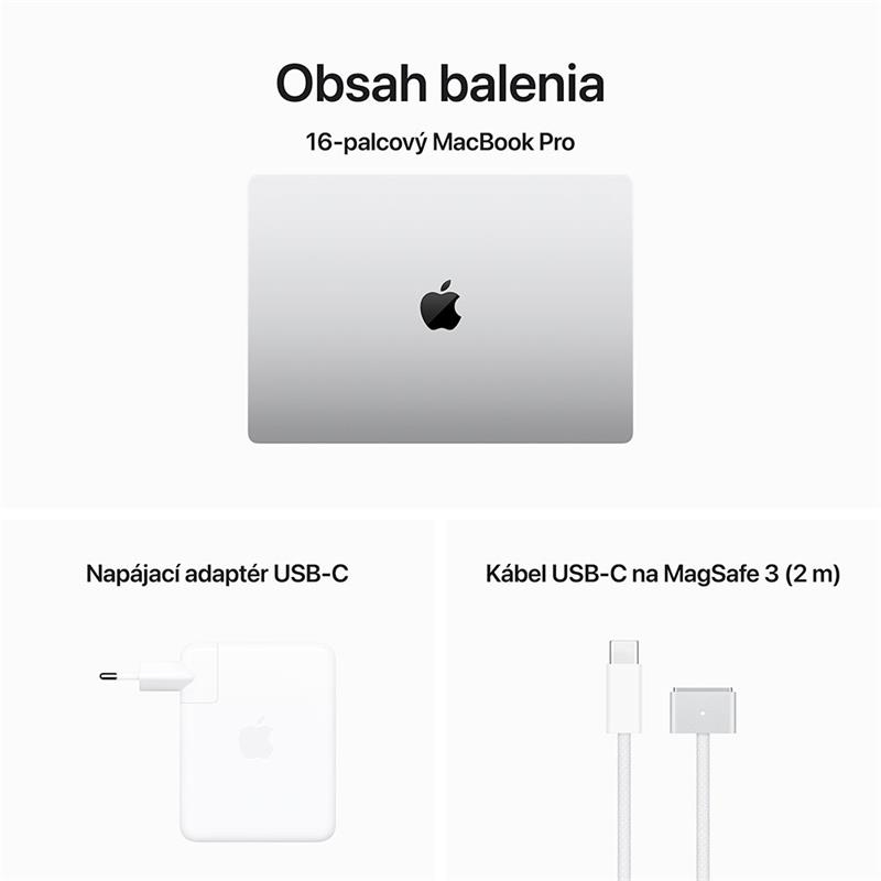 MacBook Pro 16" Apple M3 Max 14C CPU 30C GPU 36GB 1TB Strieborný SK
