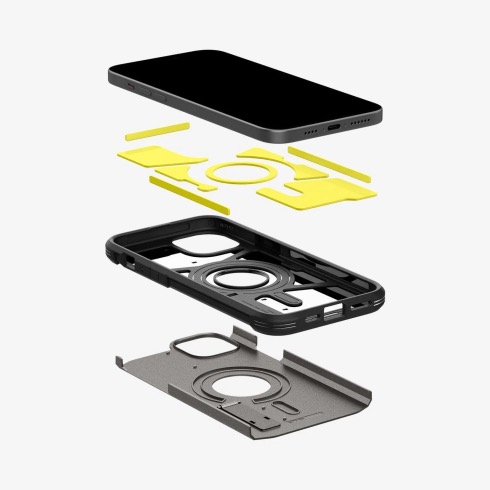 Spigen kryt Tough Armor Magsafe pre iPhone 15 - Gunmetal