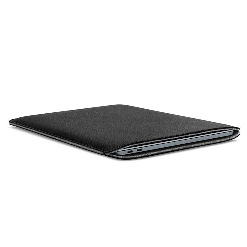 Woolnut Leather Sleeve for Macbook Pro/Air 13 - Black