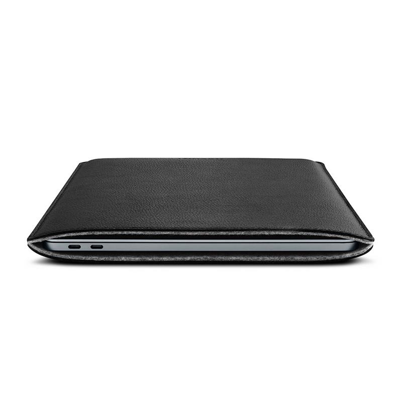 Woolnut Leather Sleeve for Macbook Pro/Air 13 - Black
