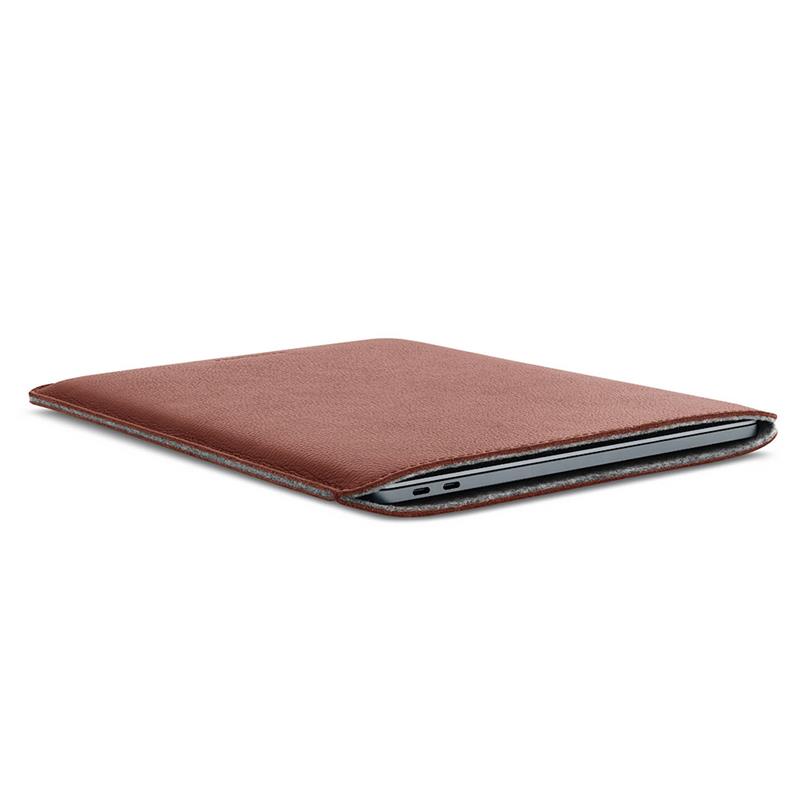 Woolnut Leather Sleeve for Macbook Pro/Air 13 - Cognac