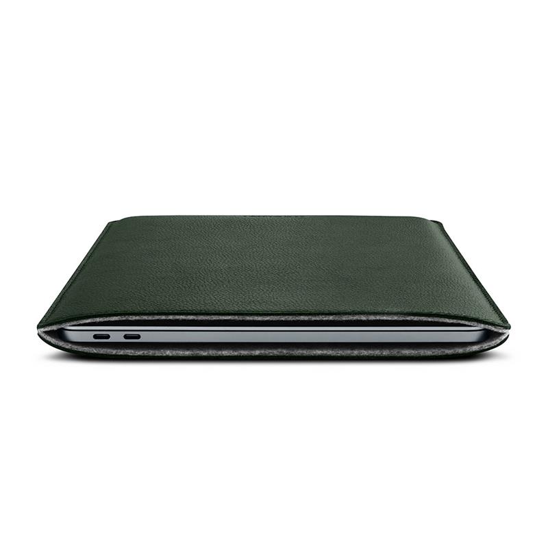 Woolnut Leather Sleeve for Macbook Pro/Air 13 - Green