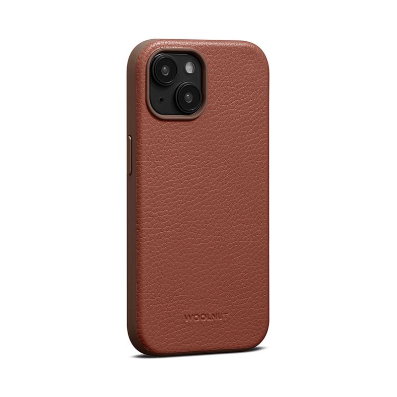 Woolnut Leather Case for iPhone 15 - Cognac