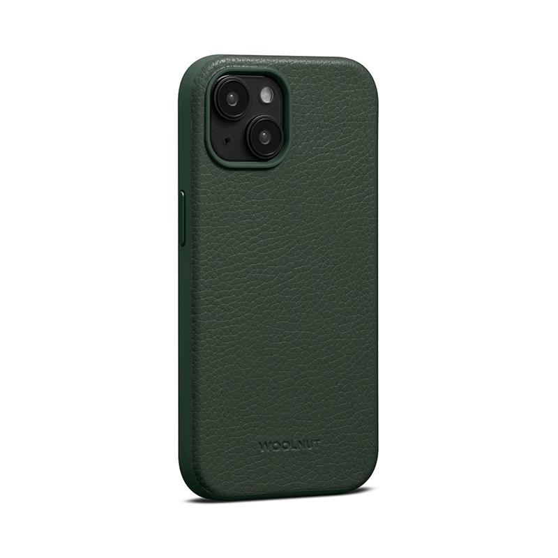 Woolnut Leather Case for iPhone 15 - Green