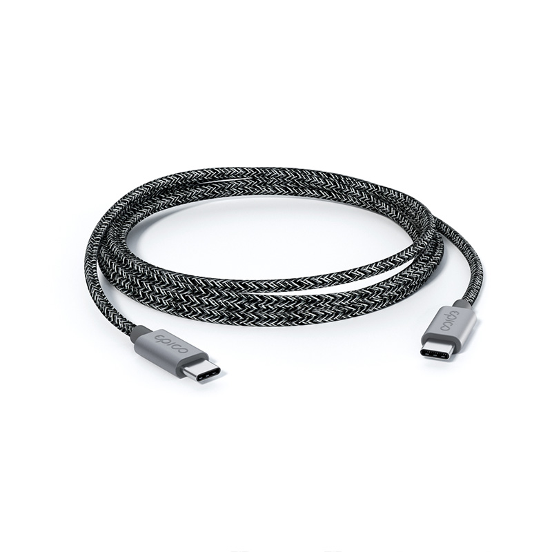 Epico 240W Opletený kabel USB-C to USB-C 2 m-Vesmírně šedá