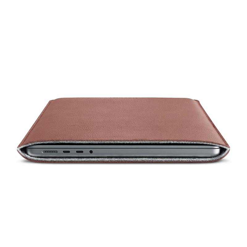 Woolnut Leather Sleeve for Macbook Pro 14 - Cognac