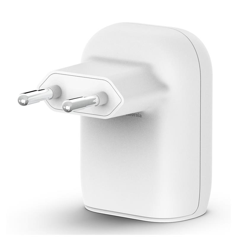 Belkin 37W PD Dual AC nabíjačka 25W USB-C & 12W USB-A - White