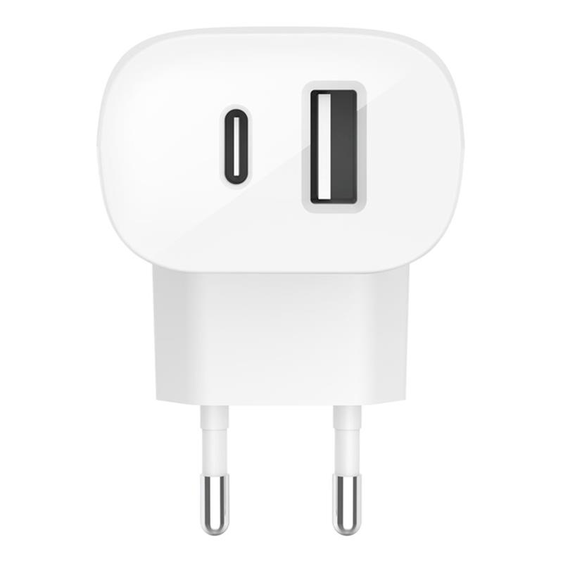 Belkin 37W PD Dual AC nabíjačka 25W USB-C & 12W USB-A - White