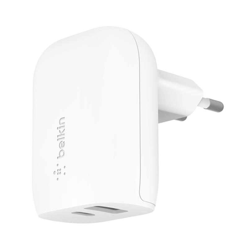 Belkin 37W PD Dual AC nabíjačka 25W USB-C & 12W USB-A - White