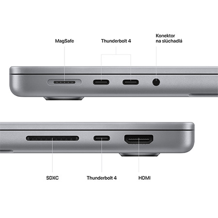 MacBook Pro 14" Apple M2 Pro 10C CPU 16C GPU 16GB 512GB Kozmický sivý SK *Vystavený*