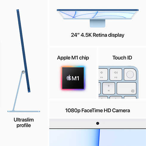 iMac 24" 4.5K Apple M1 8C CPU 8C GPU 8GB 256GB Ružový SK *Vystavený*