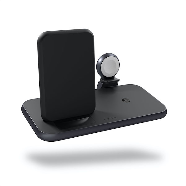 ZENS Aluminium 4 in 1 Stand Wireless Charger with 45W USB PD Black *Vystavený*