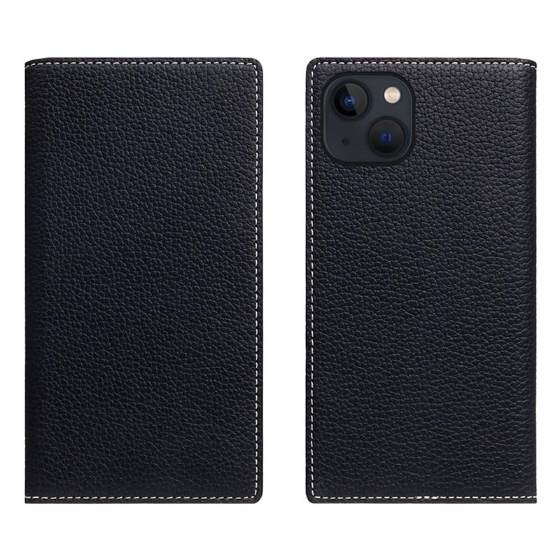 SLG Design puzdro D8 Magsafe Full Grain Leather pre iPhone 15 - Black Blue