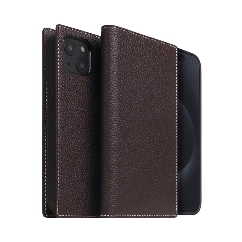 SLG Design puzdro D8 Magsafe Full Grain Leather pre iPhone 15 - Brown
