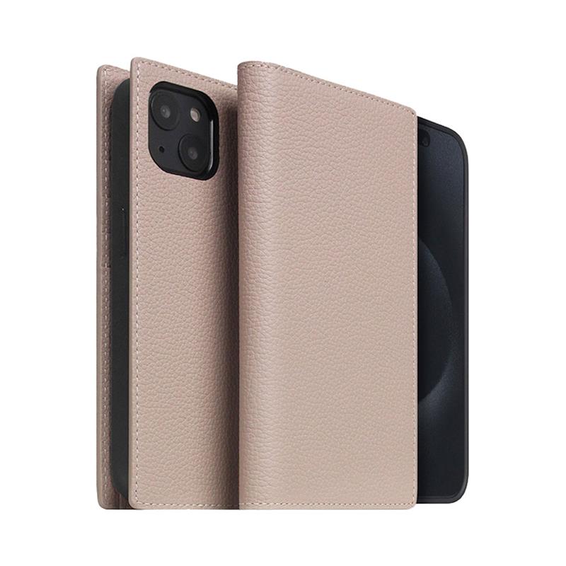 SLG Design puzdro D8 Magsafe Full Grain Leather pre iPhone 15 - Light Cream