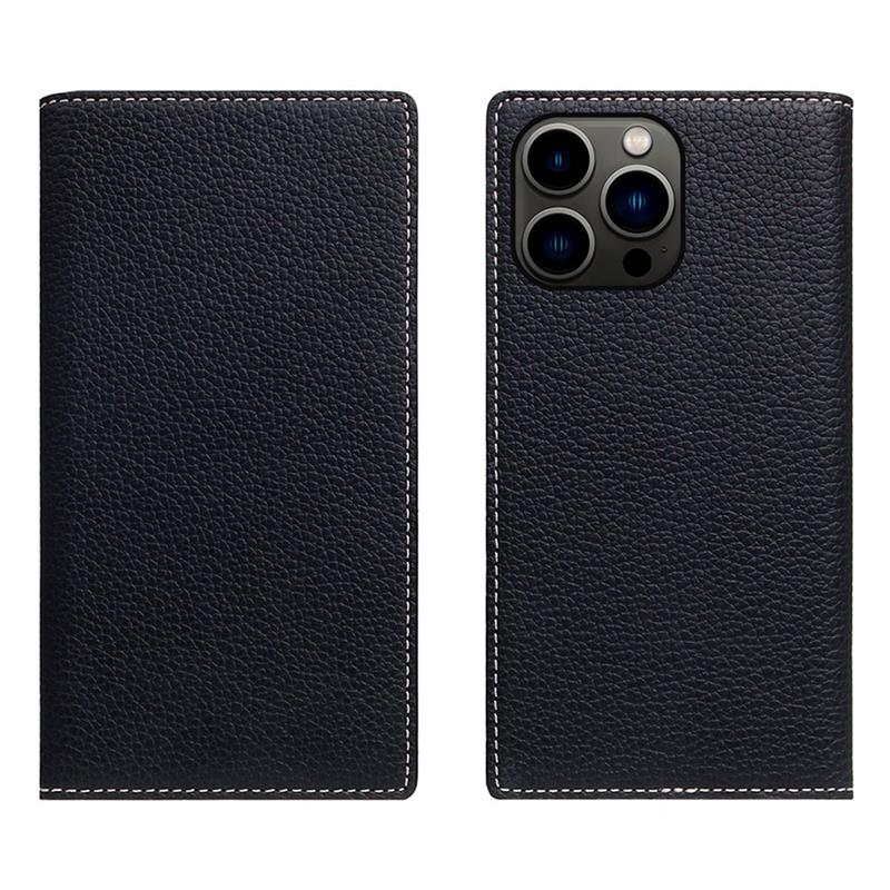 SLG Design puzdro D8 Magsafe Full Grain Leather pre iPhone 15 Pro - Black Blue