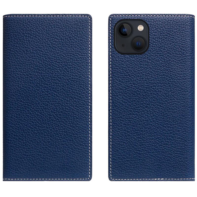 SLG Design puzdro D8 Magsafe Full Grain Leather pre iPhone 15 Plus - Navy Blue