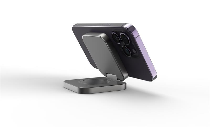 Cubenest 2v1 Skládací bezdrátová nabíječka S211 Pro - šedá