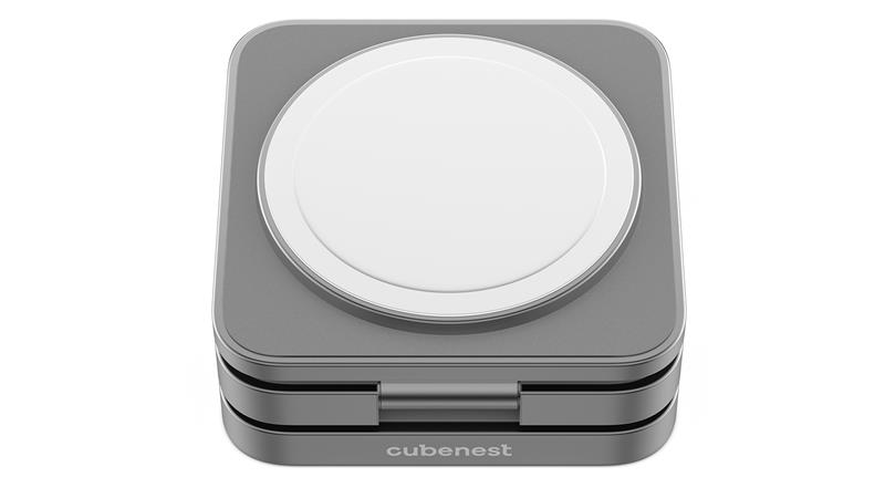 Cubenest 3v1 Skladacia bezdrôtová nabíjačka S312 Pro - šedá
