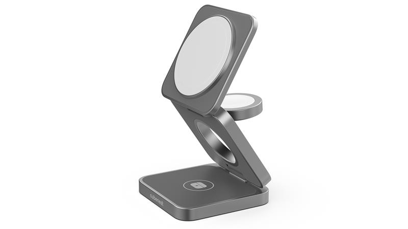 Cubenest 3v1 Skladacia bezdrôtová nabíjačka S312 Pro - šedá