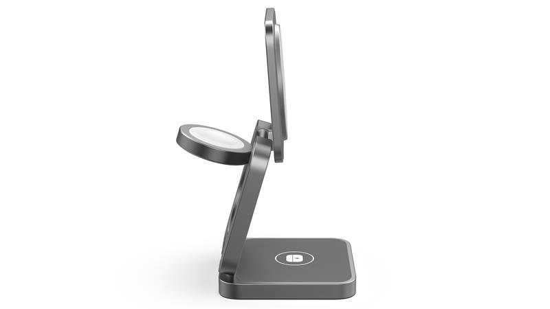 Cubenest 3v1 Skladacia bezdrôtová nabíjačka S312 Pro - šedá