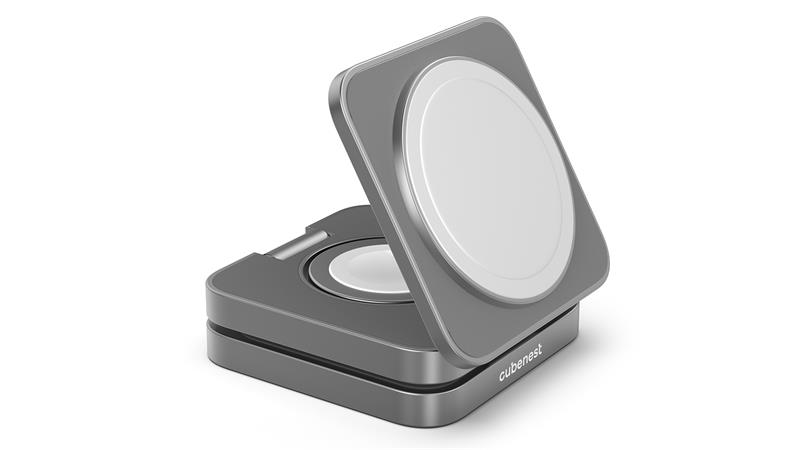 Cubenest 3v1 Skladacia bezdrôtová nabíjačka S312 Pro - šedá