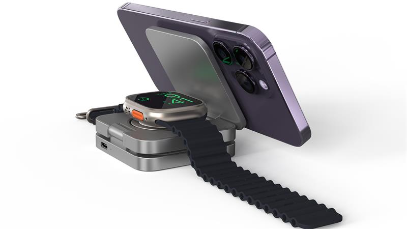 Cubenest 3v1 Skladacia bezdrôtová nabíjačka S312 Pro - šedá