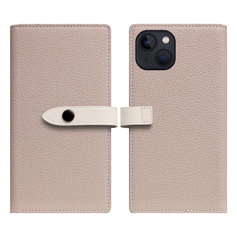SLG Design puzdro D8 Magsafe Hybrid Full Grain Leather pre iPhone 15 - Light Cream