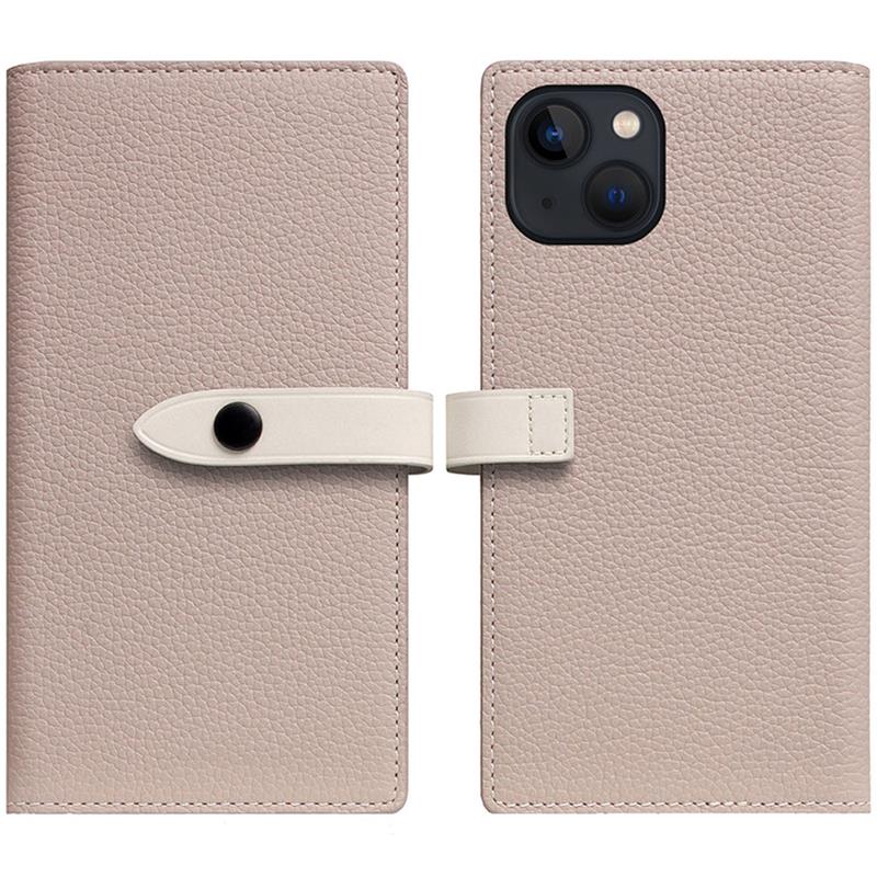 SLG Design puzdro D8 Magsafe Hybrid Full Grain Leather pre iPhone 15 Plus - Light Cream