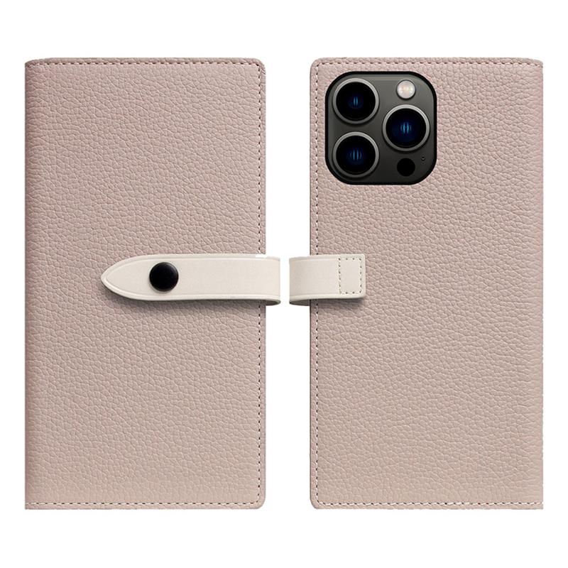 SLG Design puzdro D8 Magsafe Hybrid Full Grain Leather pre iPhone 15 Pro - Light Cream
