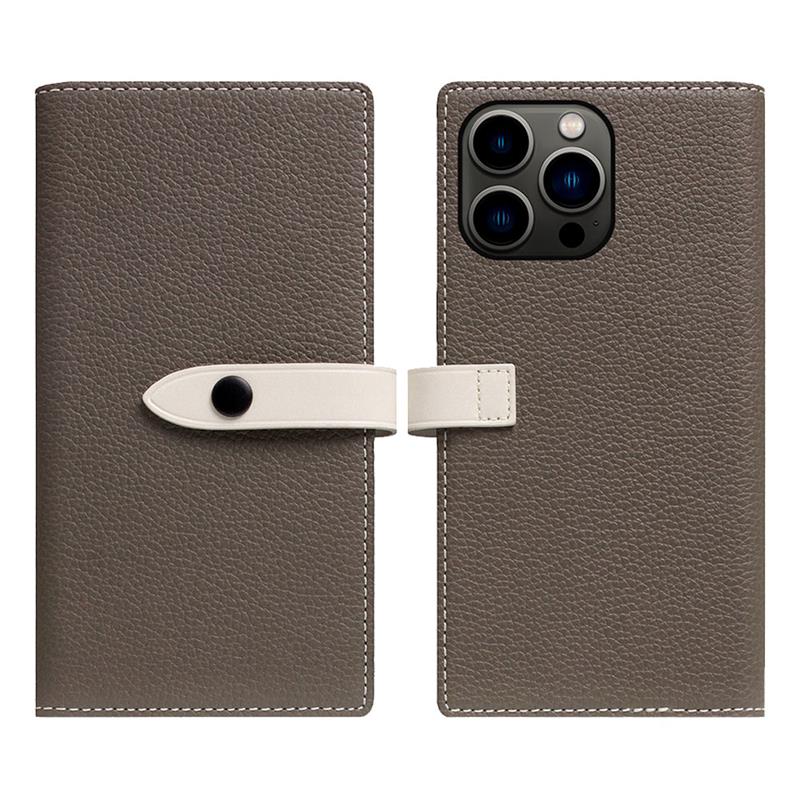 SLG Design puzdro D8 Magsafe Hybrid Full Grain Leather pre iPhone 15 Pro - Etoff Cream
