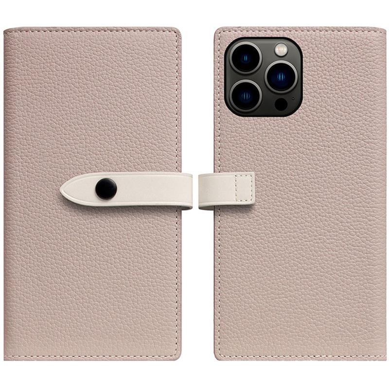 SLG Design puzdro D8 Magsafe Hybrid Full Grain Leather pre iPhone 15 Pro Max - Light Cream