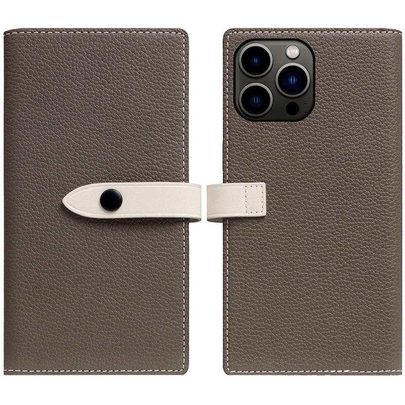 SLG Design puzdro D8 Magsafe Hybrid Full Grain Leather pre iPhone 15 Pro Max - Etoff Cream