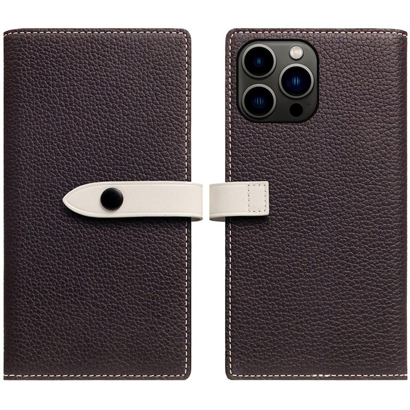 SLG Design puzdro D8 Magsafe Hybrid Full Grain Leather pre iPhone 15 Pro Max - Brown Cream