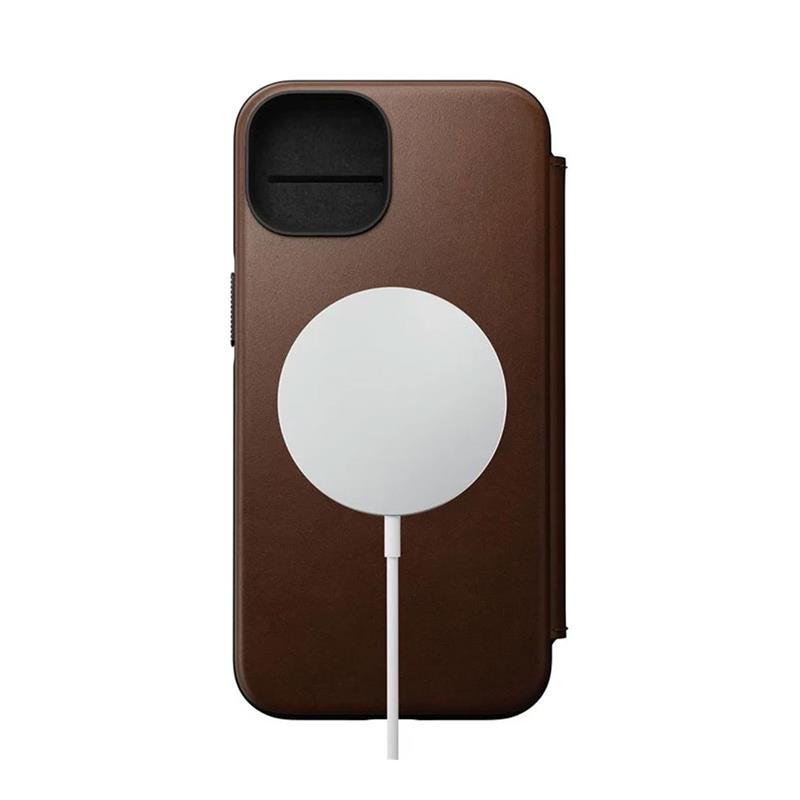 Nomad puzdro Modern Leather Folio Magsafe pre iPhone 14 - Brown