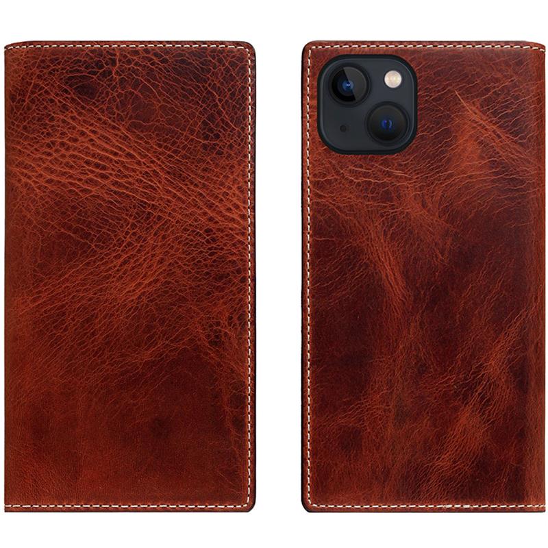 SLG Design puzdro D7 Magsafe Italian Wax Leather pre iPhone 15 Plus - Brown