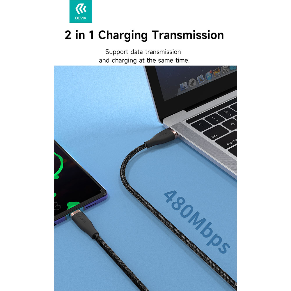 Devia kabel USB-A to USB-C Star Series Cable 1.2m - Black