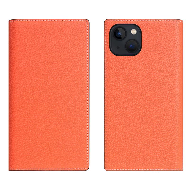 SLG Design puzdro D8 Neon Full Grain Leather Diary pre iPhone 15 - Coral