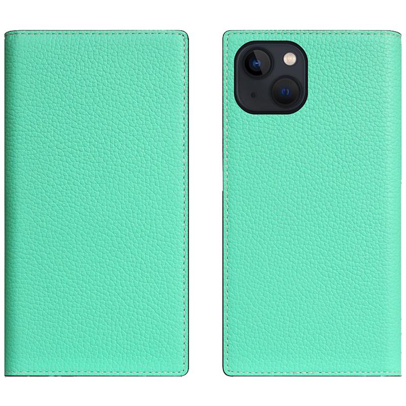 SLG Design puzdro D8 Neon Full Grain Leather Diary pre iPhone 15 Plus - Teal