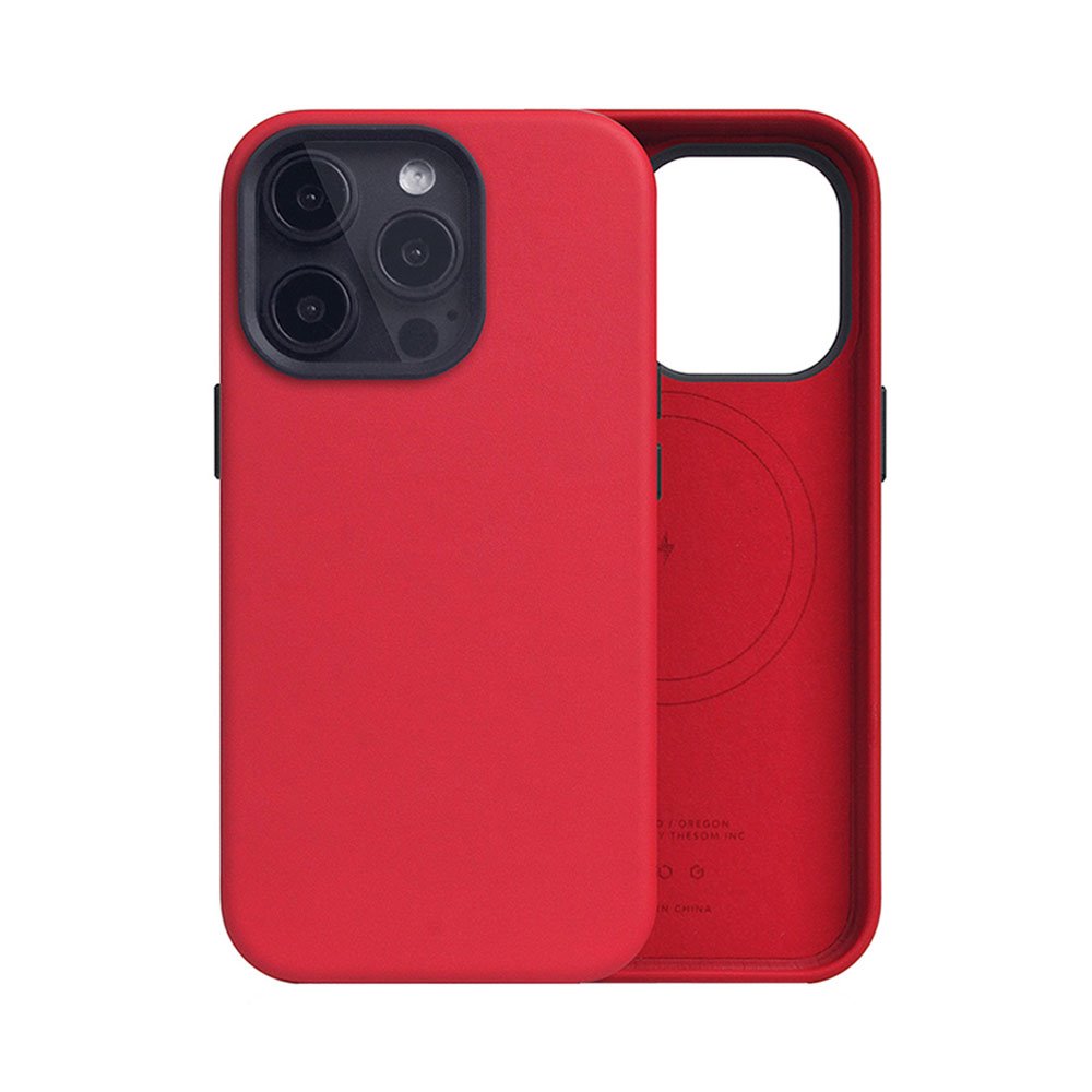 SLG Design kryt D5 Magsafe Calf Skin Leather pre iPhone 15 Pro - Rose