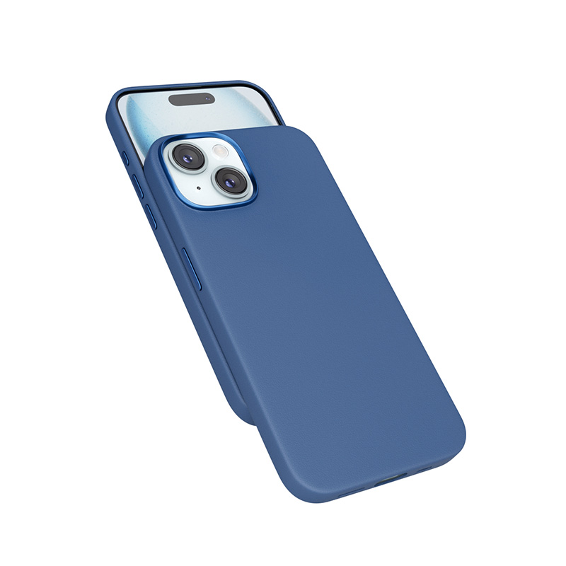Epico Mag+ Leather Case iPhone 15 - modrá