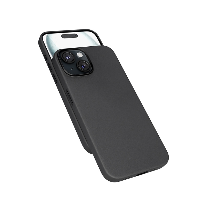 Epico Mag+ Leather Case iPhone 15 - čierna