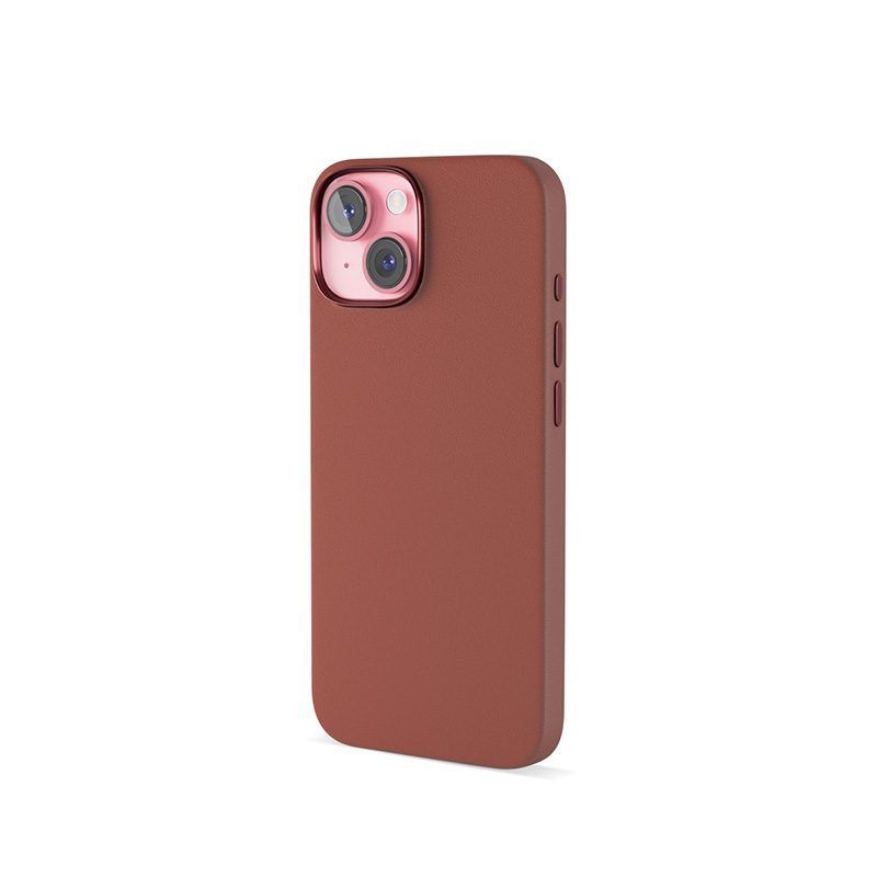 Epico Mag+ Leather Case iPhone 15 - hnedá