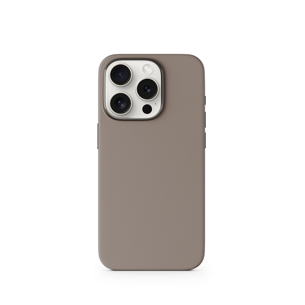 Epico Mag+ Leather Case iPhone 15 Pro - piesková