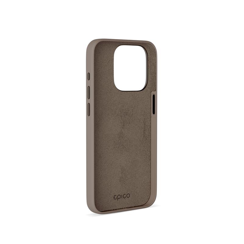 Epico Mag+ Leather Case iPhone 15 Pro - piesková