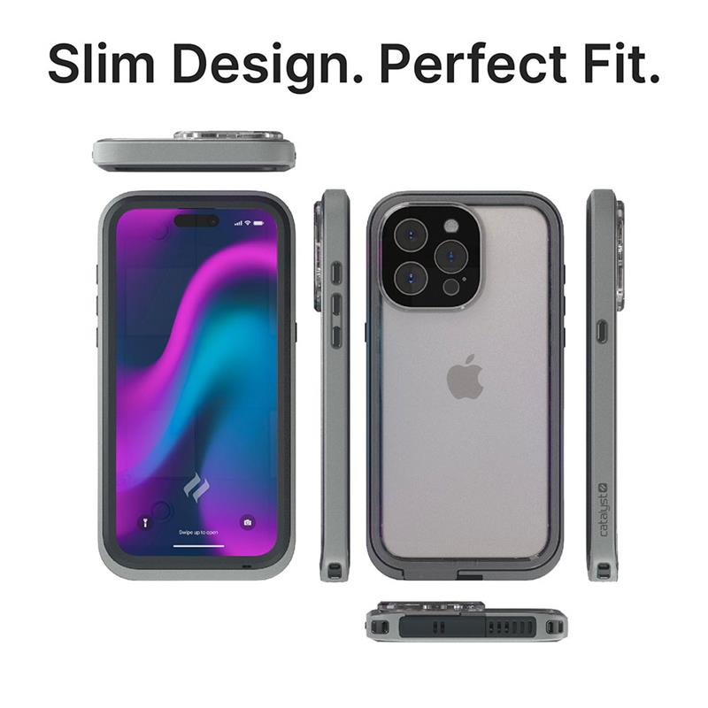 Catalyst kryt Total Protection Case pre iPhone 15 Pro Max - Titanium Gray
