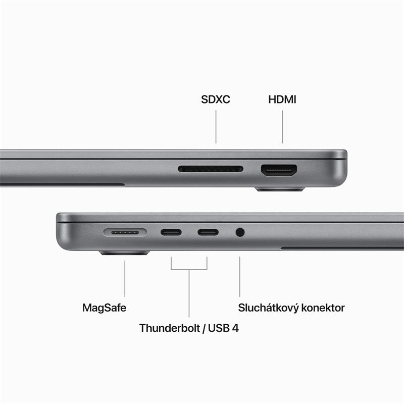 CTO MacBook Pro 14" Apple M3 8c CPU/10c GPU/16GB/512GB Vesmírně šedý CZ
